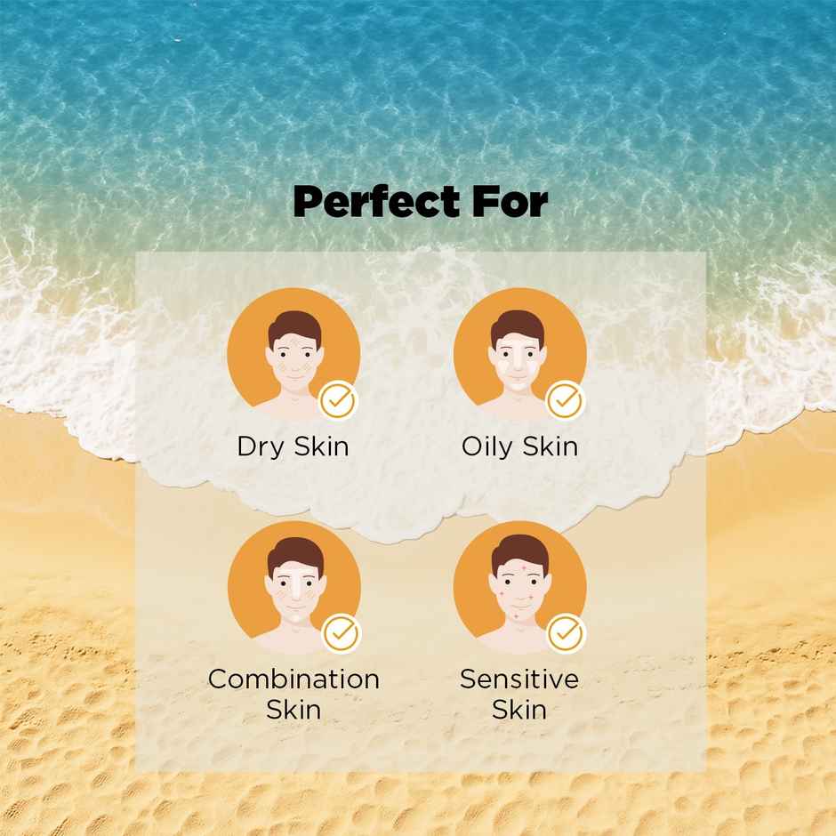 The Man Company Oil-Free Sunscreen Gel SPF50 PA+++ For Men | for Oily, Combination & Normal Skin | UV A/B Protection | No White Cast | Non-Greasy & Lightweight