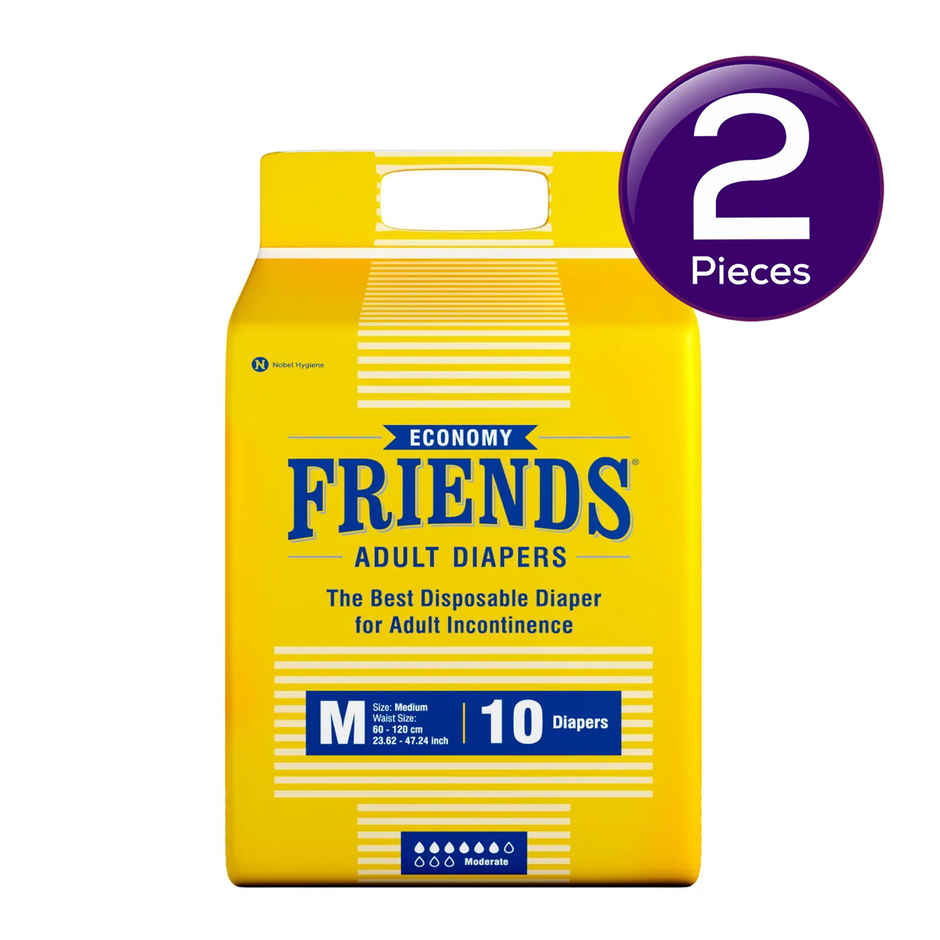 Friends Adult Diapers Economy, Medium Combo
