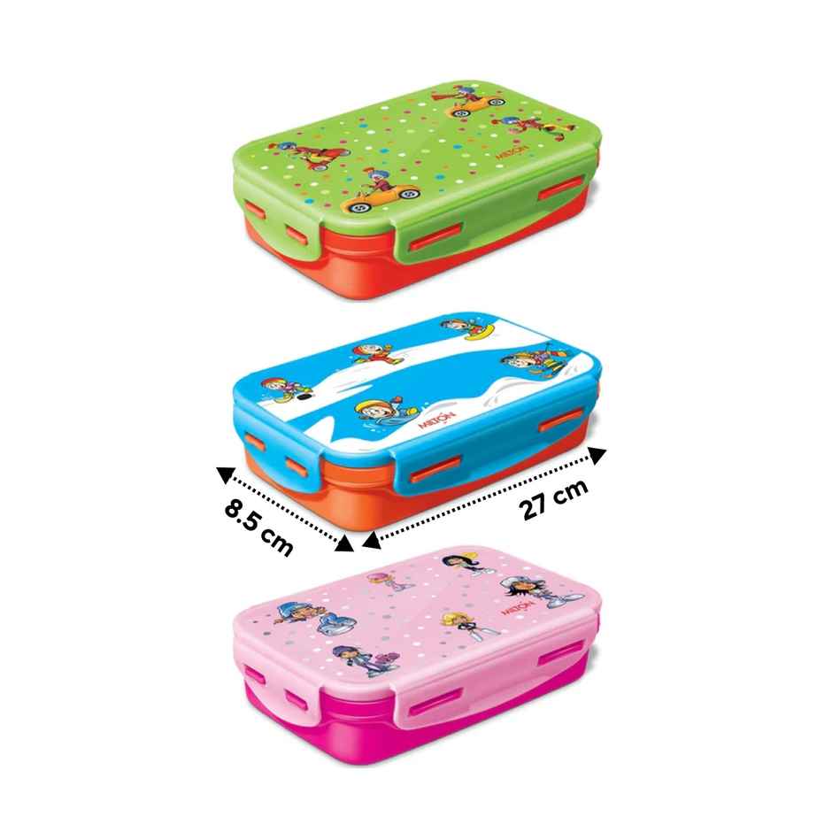 Milton Steely Deluxe Mini Inner Steel Kids Tiffin Box | 400 ml - Assorted Design & Color