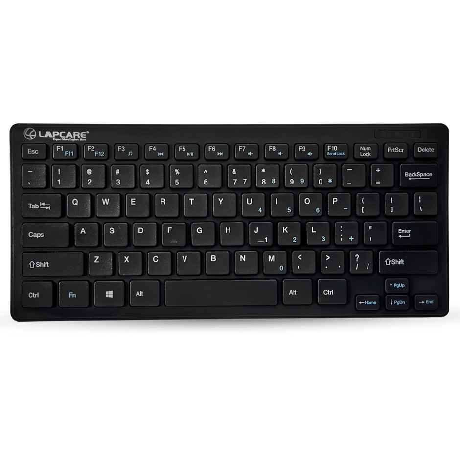 Lapcare Wireless Mini Keyboard | 2.4 GHz | 87 Keys | Compatible with Windows PC-Laptop-MAC