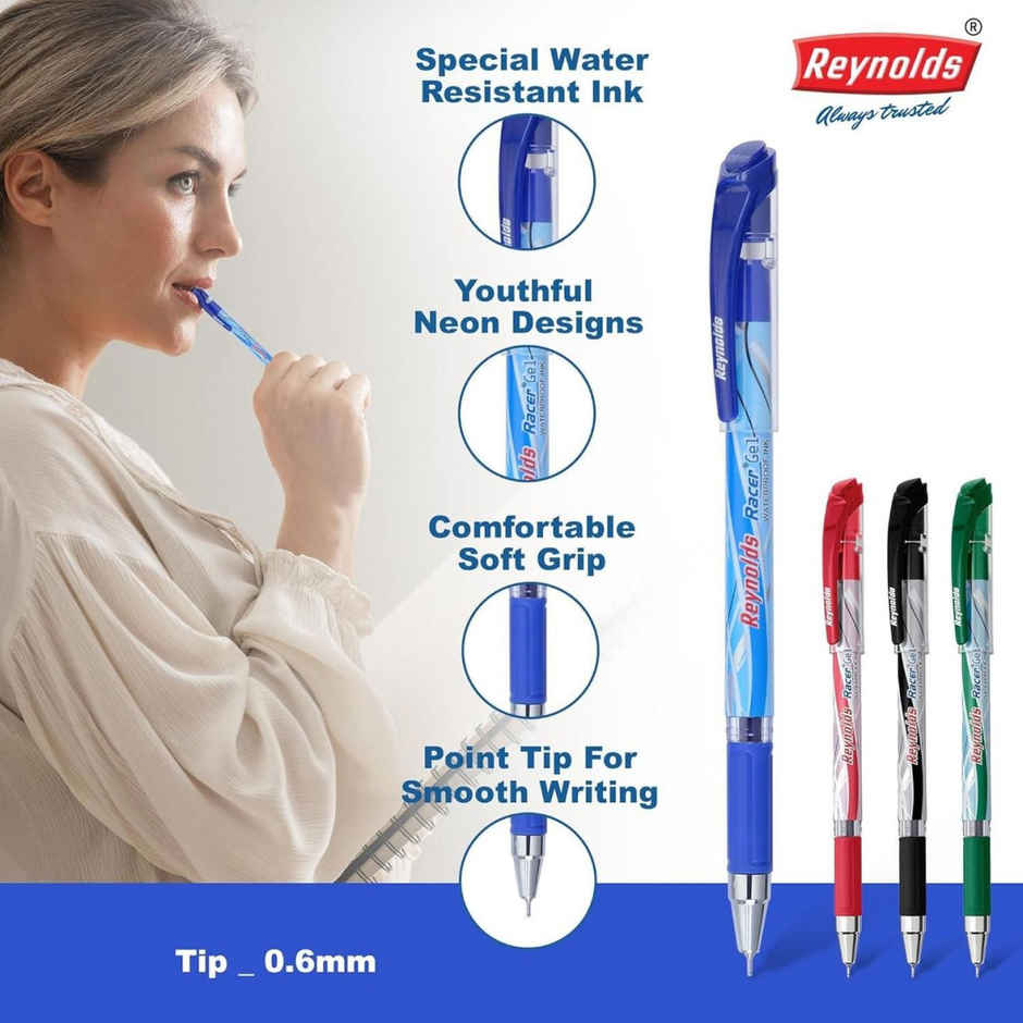 Reynolds Racer Gel Pen Set (7 Blue Pens)