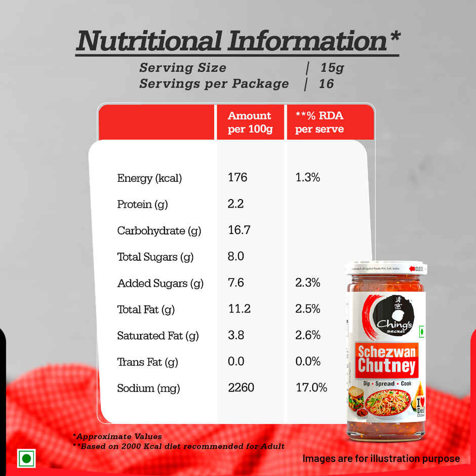 Chings Secret Schezwan Chutney(250gms) & Namaskaram Butter Chakli Round(100gms) Combo