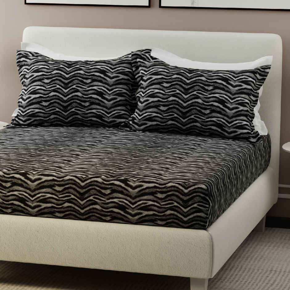 Boutique Living Untamed 100% Cotton 270 TC Bedsheet with 2 Pillow Covers