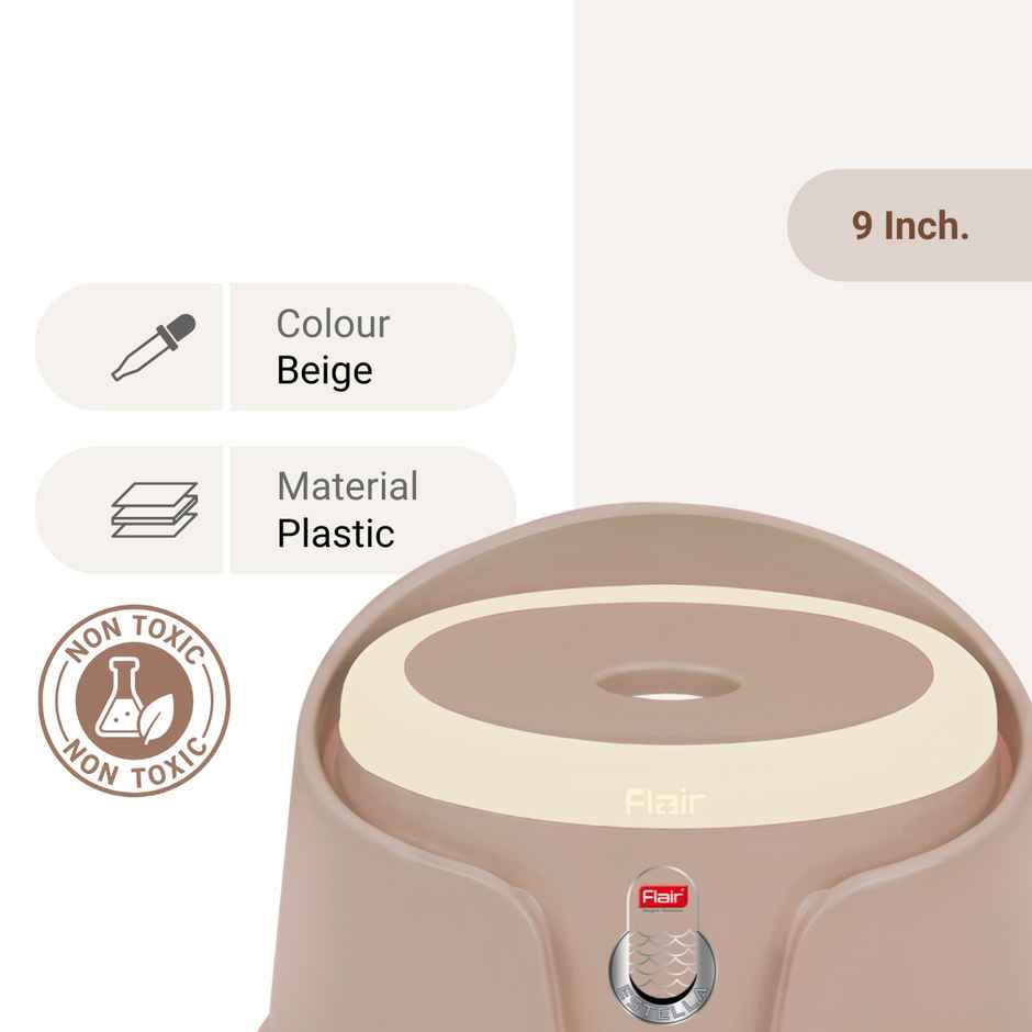 Flair Estella Home Stool 9 - Beige - Plastic Stool For Bathroom
