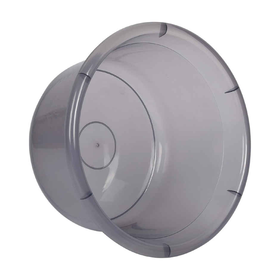 Kuber Industries Tub with Bucket & Mug Bathroom Combo Set|Set of 3|Transparent Gray