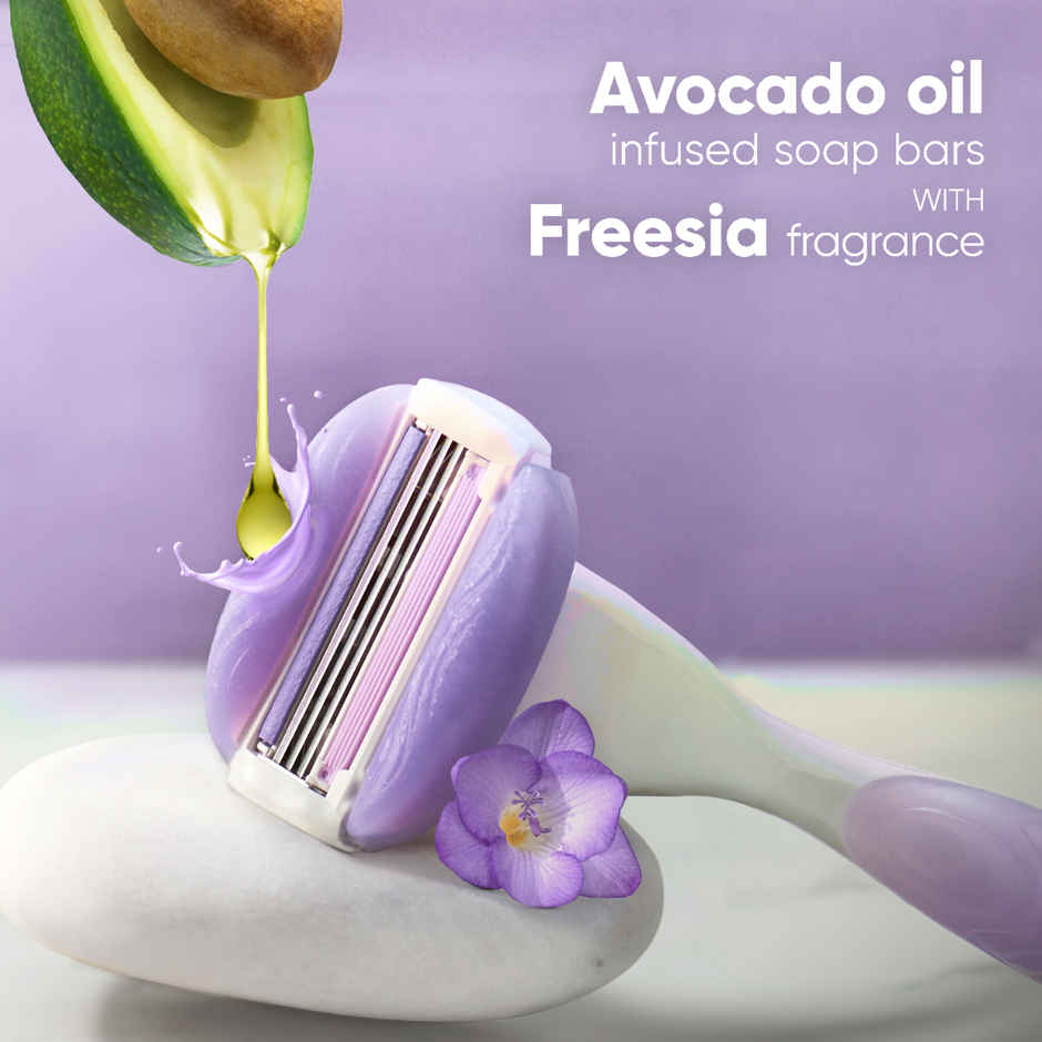 Gillette Venus Comfortglide Hair Removal Razor For Women With Avocado Oils & Freesia Scent