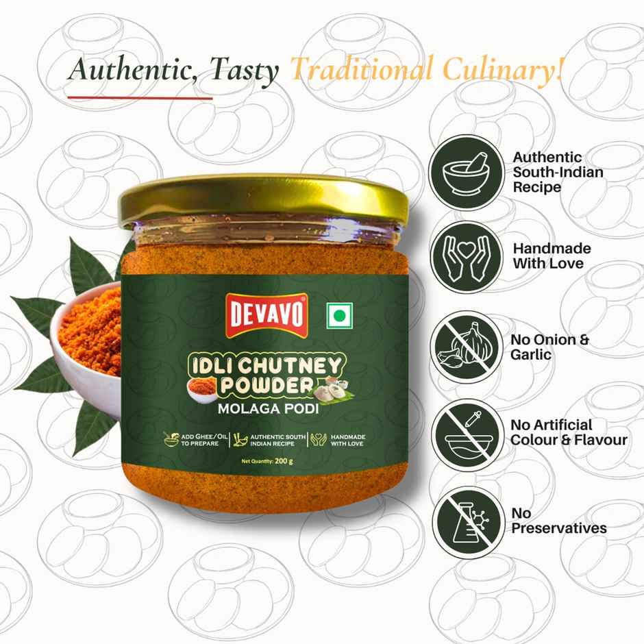 Devavo Idli Chutney Powder Molaga Podi