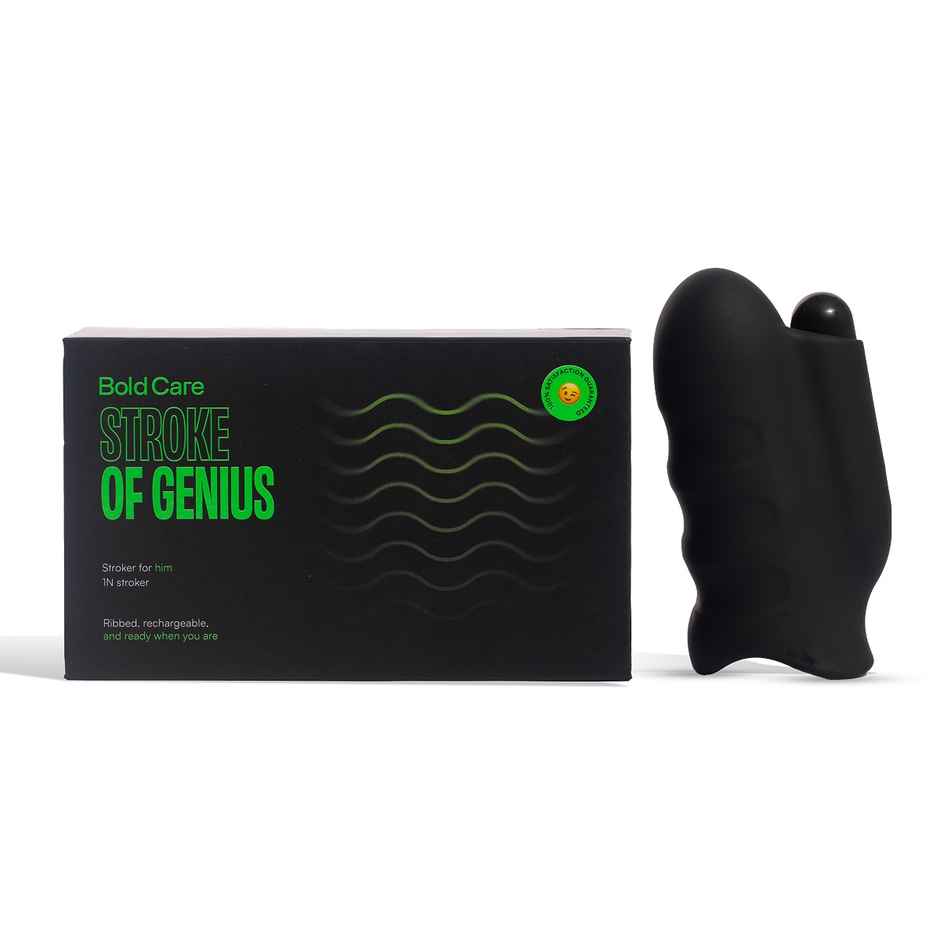 Bold Care Stroke Of Genius 10 Vibrating Modes Rechargeable Stroker For Men l | 1 Year Warranty