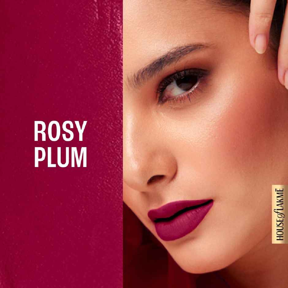 Lakme Double Duty Lip & Cheek Mousse Matte Lipstick & Soft Blush, Rosy Plum