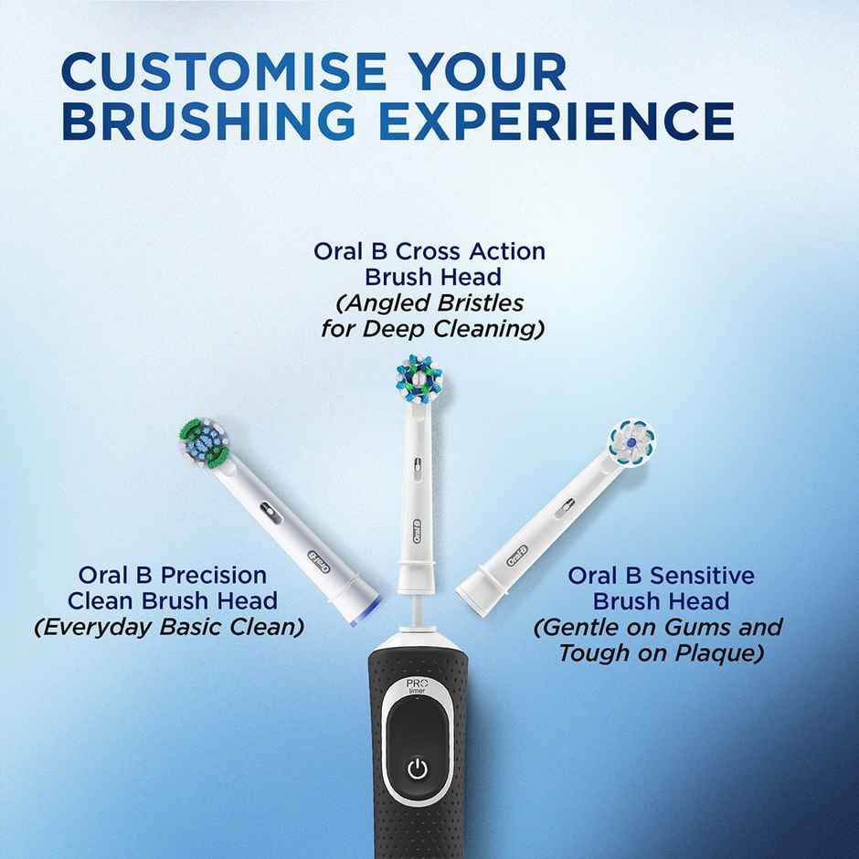 Oral-B Vitality Cross Action Electric Rechargeable Toothbrush, Powered By Braun (Black