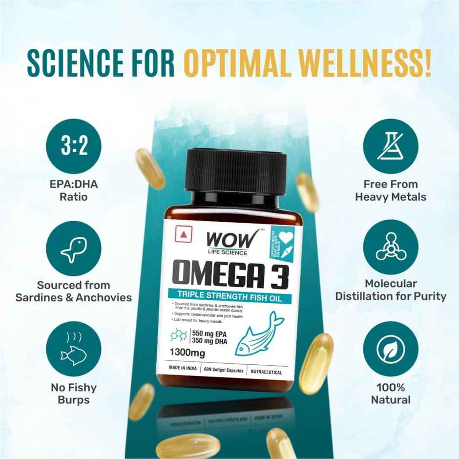Wow Life Science Omega-3 Capsules
