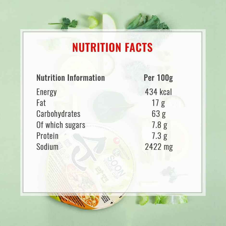 Nongshim Korean SoonVeggie Cup Noodle Soup Veg