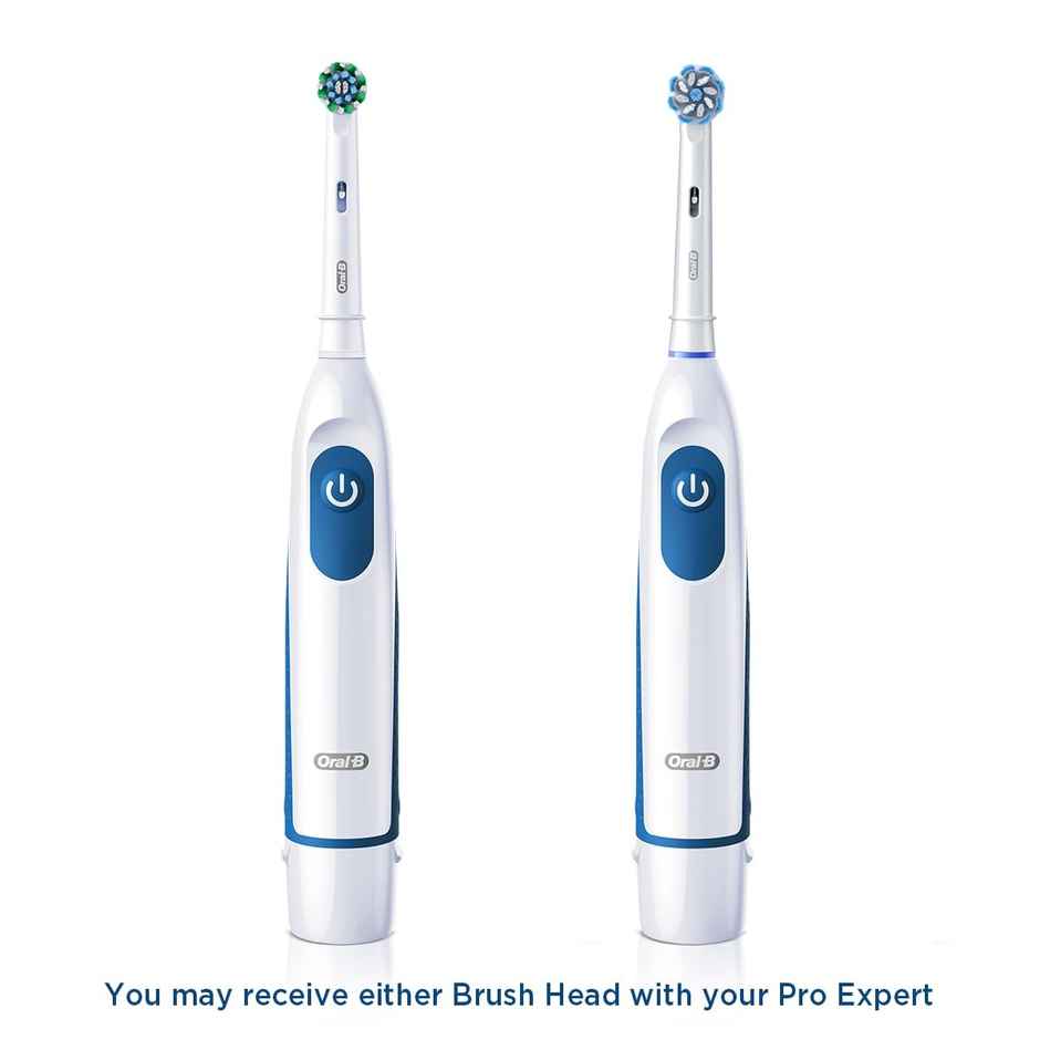 Oral-B Pro Expert Battery Operated With Replaceable Brush Head Electric Toothbrush (White)