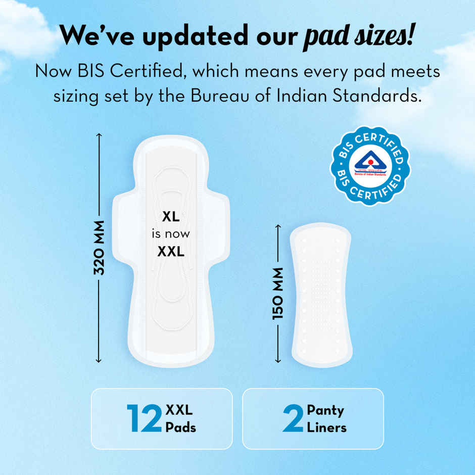 Plush Sanitary Pads - XL + 2 Panty Liner Combo