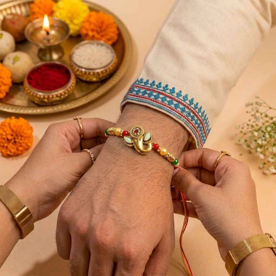 Rakhi for Brother | Lord Ganesh | Religious | Pack of 1 | Shree Rakhi