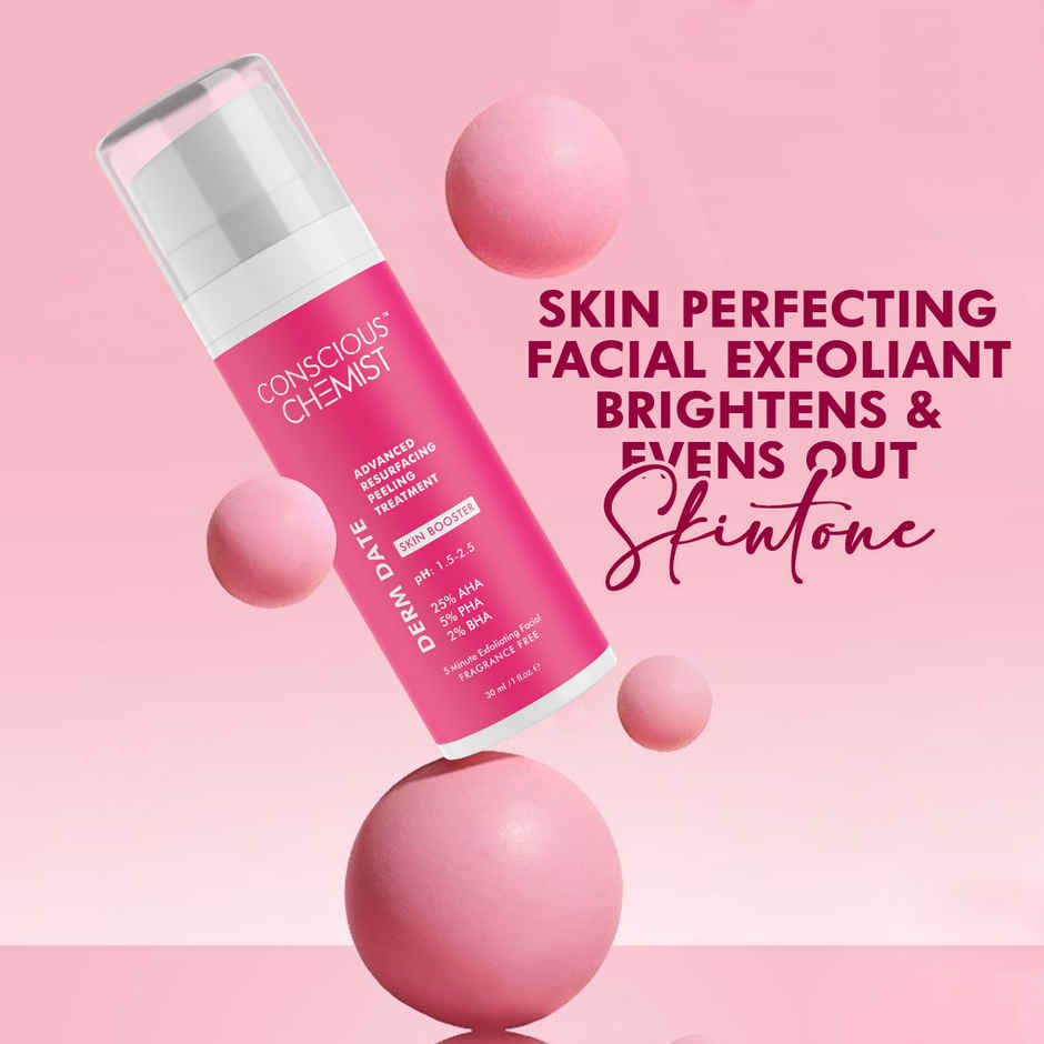 Conscious Chemist 25% AHA & 5% BHA Resurfacing Peeling Exfoliating Facial Serum For Anti-Aging