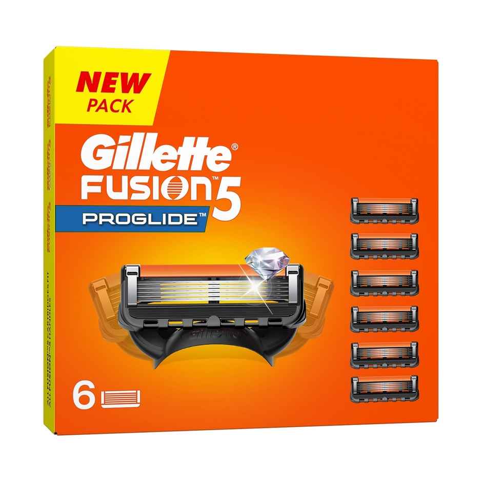 Gillette Fusion Proglide Shaving Blades for men (6 Cartridges)