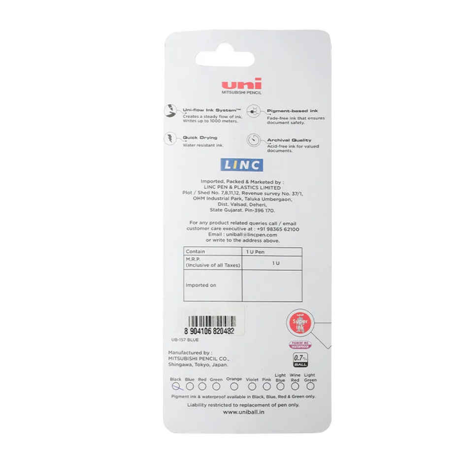 Uniball Eye UB157 0.7 mm Roller Ball Pens, Black Ink