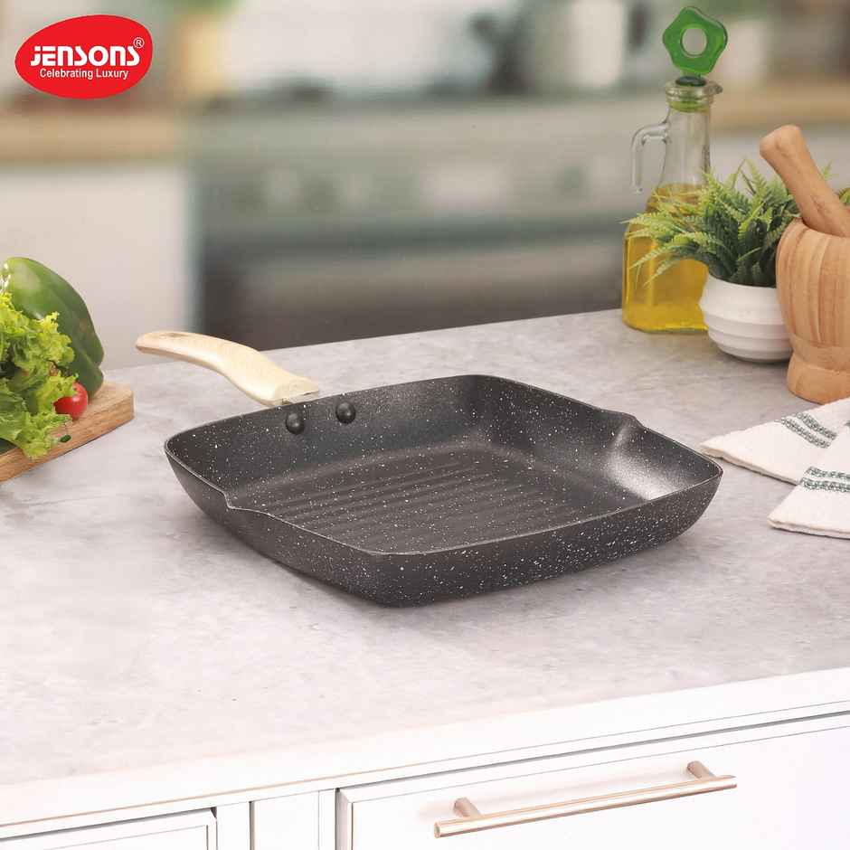 Jensons Cuisine Grill Pan 24 cm Induction Compatible