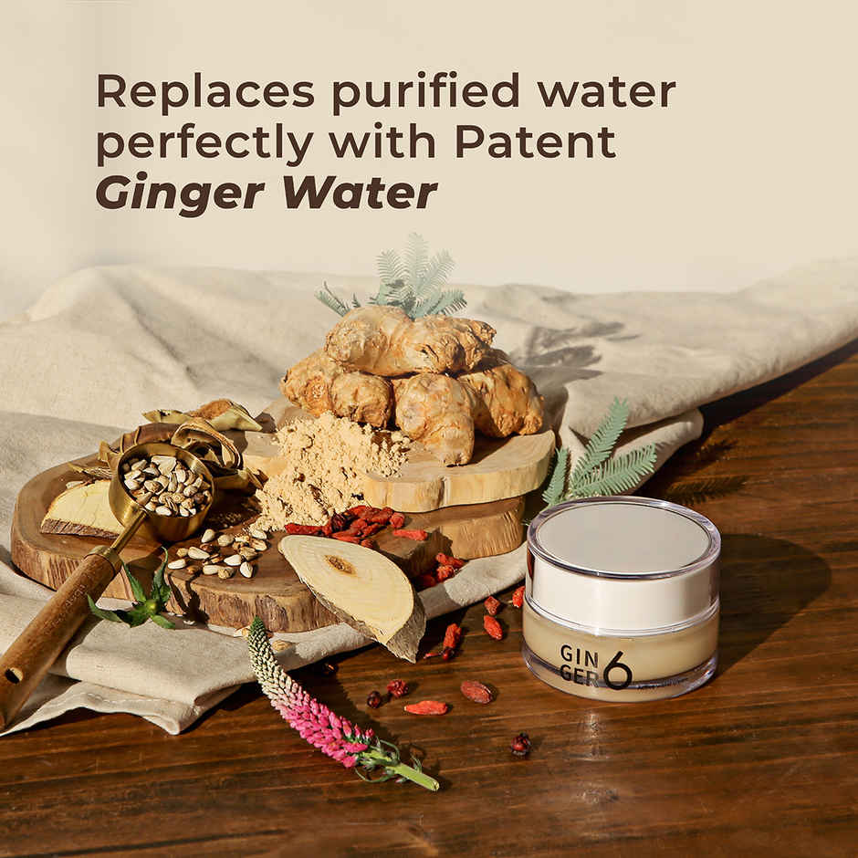 GINGER6 Active Water Cream |76% Ginger Extract, Niacinamide, Anti-Aging Peptides, HA Hydration