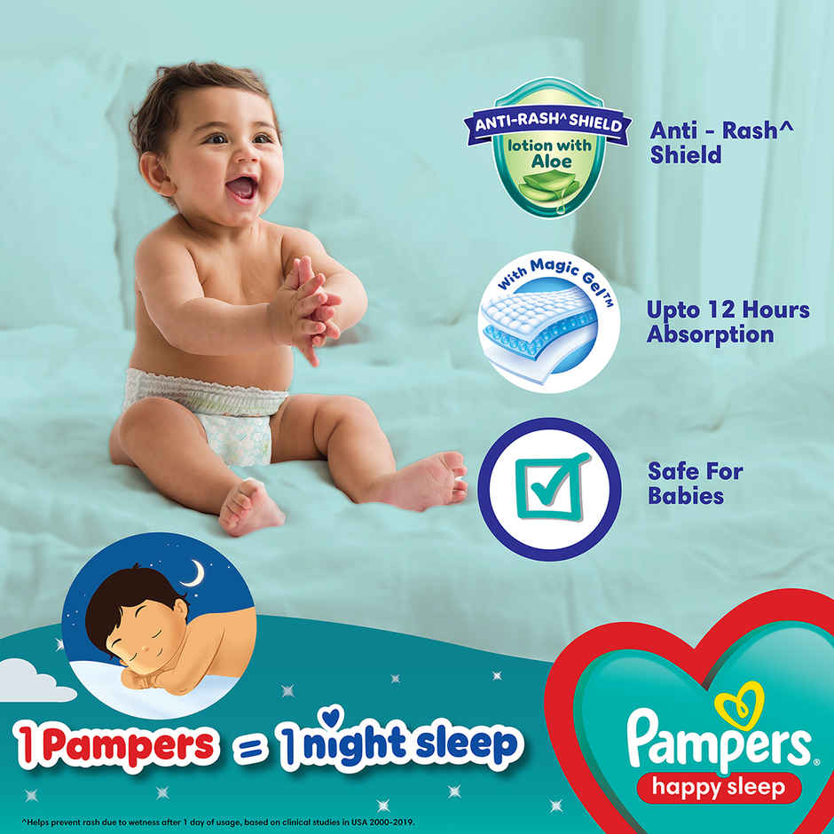Pampers Happy Sleep Pant Style Baby Diapers | XL | 12-17 Kg Diapers Combo