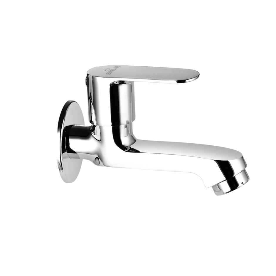 Benelave By Hindware Volga Long Body Universal Bib Tap With Wall Flange | Brass With Chrome Finish