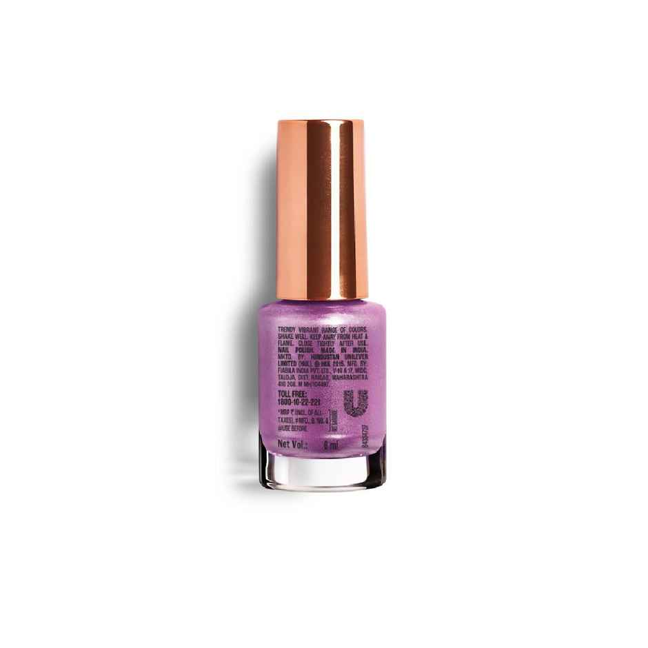 Lakme Ultimate Glam Chrome Nail Paint | Metallic Finish, Quick Dry Formula | Fuschia