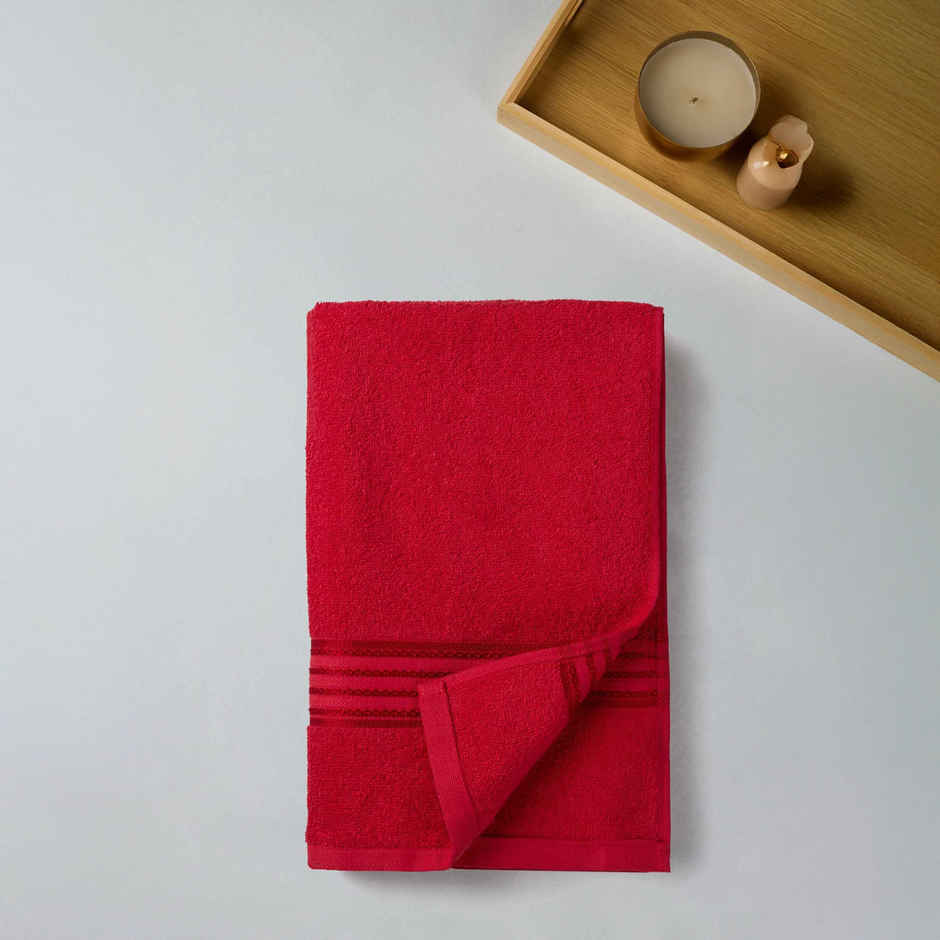 Himeya Quick Dry 380 GSM Cotton Bath Towel | Spanish Red