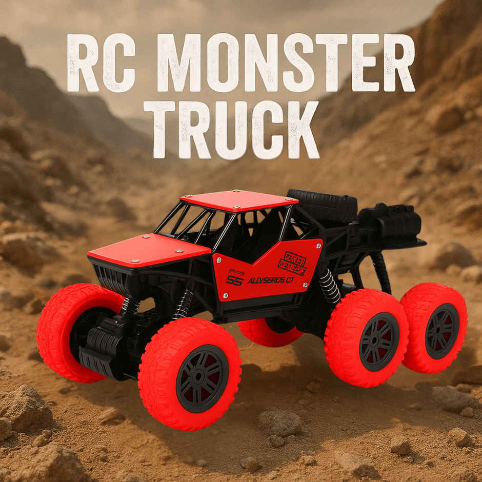 Fablue Remote Control Rock Master Car Toy for Kids - Smoke Effect Rock Crawler Car Toy | Red
