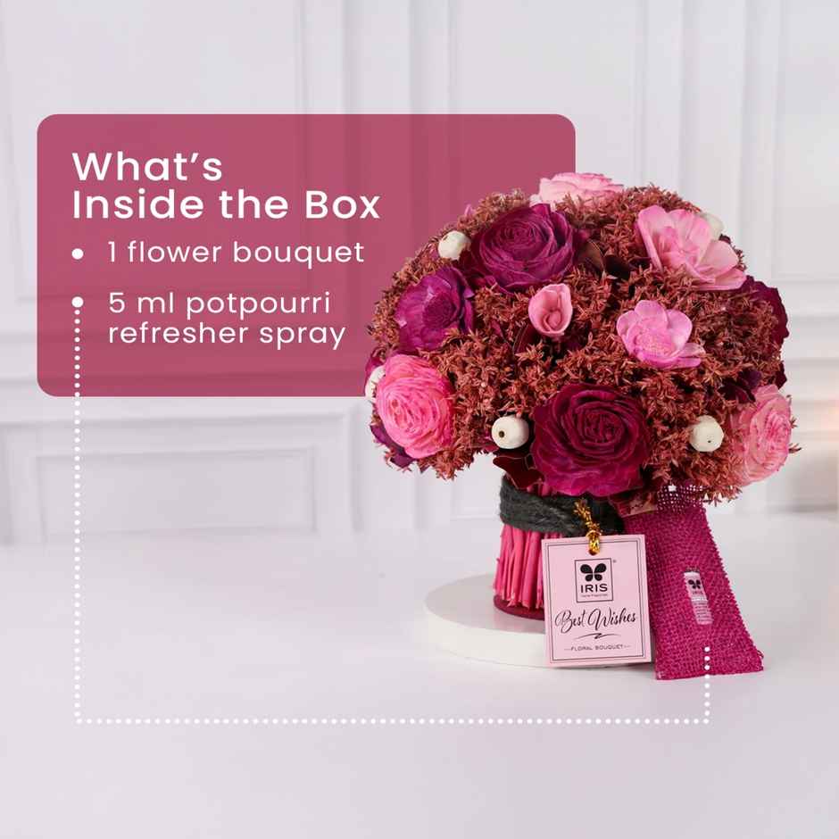 Nooky Intimacy Chocolate For Couples (1pc) & Mini Fragranced Dry Flower Bouquet With Free Fragrance Spray  (1pc) Combo