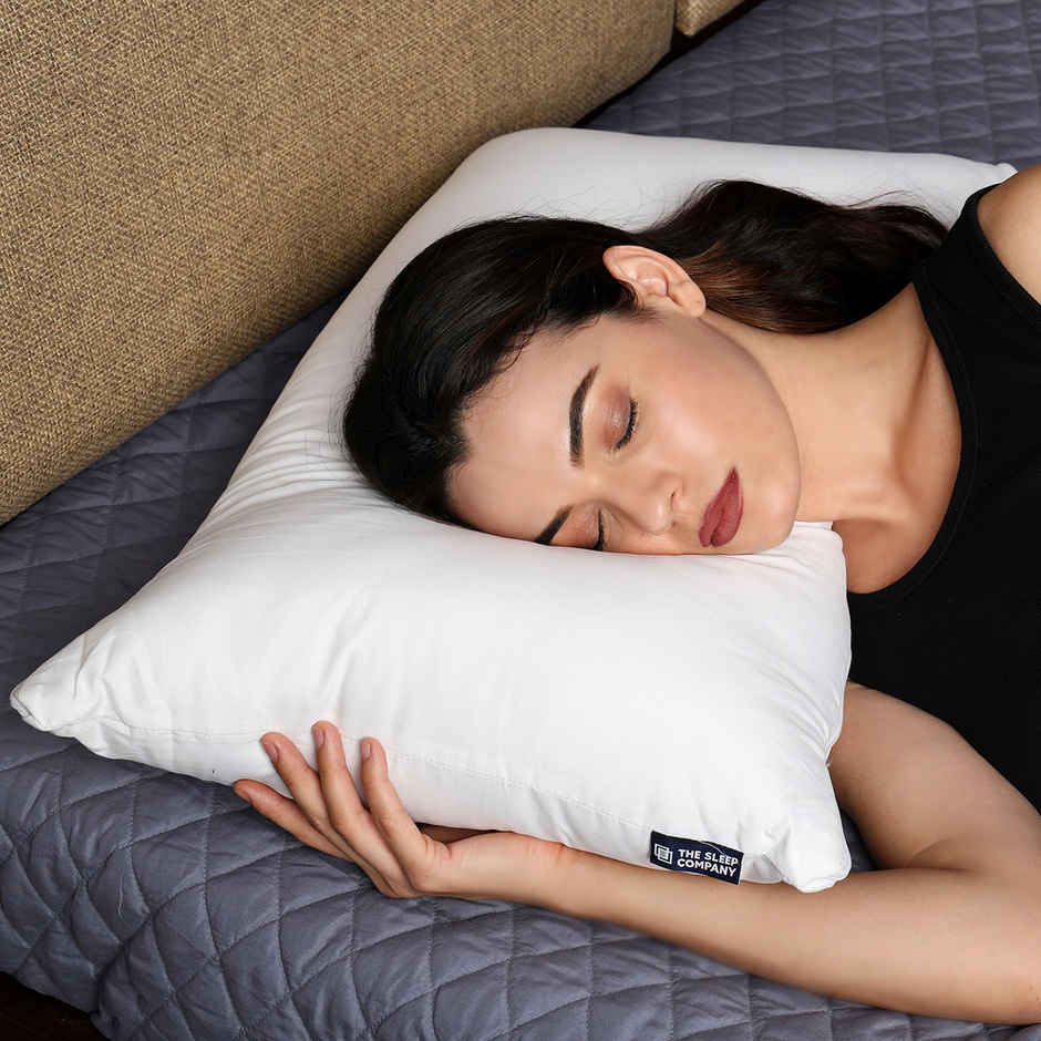 The Sleep Company Hypoallergenic, Pure Cotton Adjustable Plush Pillow by TSC