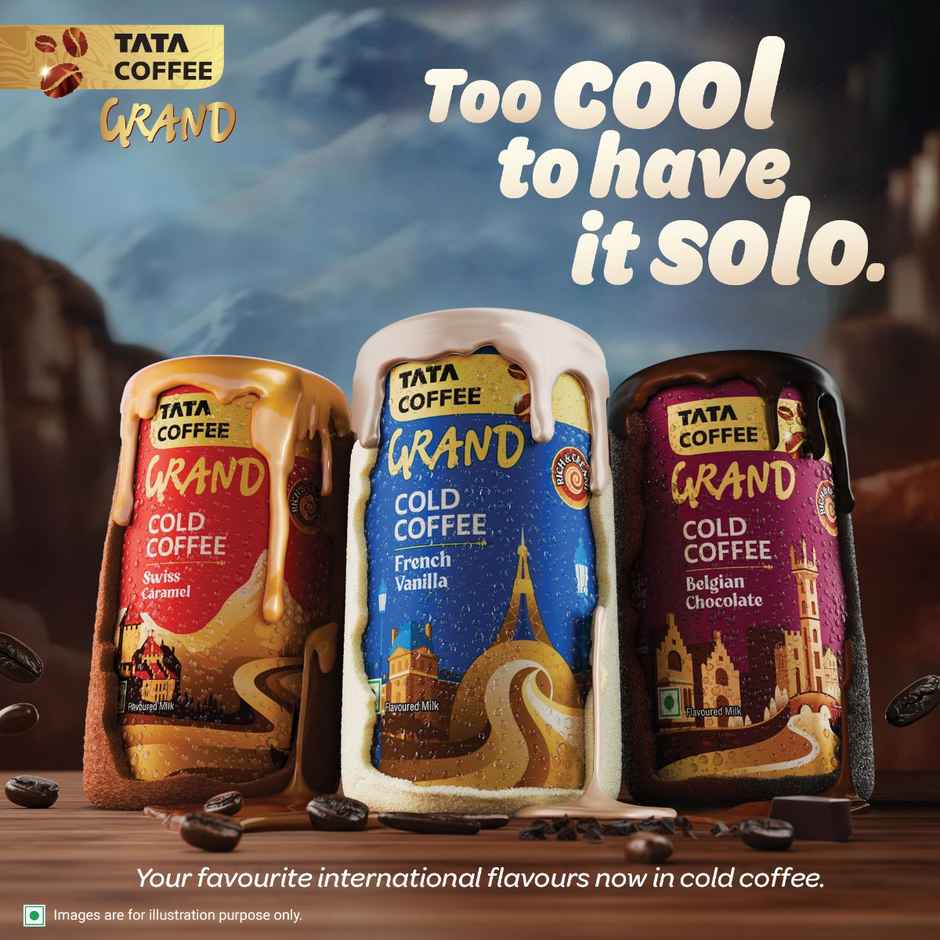 Tata Coffee Grand Ready To Drink Cold Coffee, French Vanilla, Flavoured Milk | Coffee Can