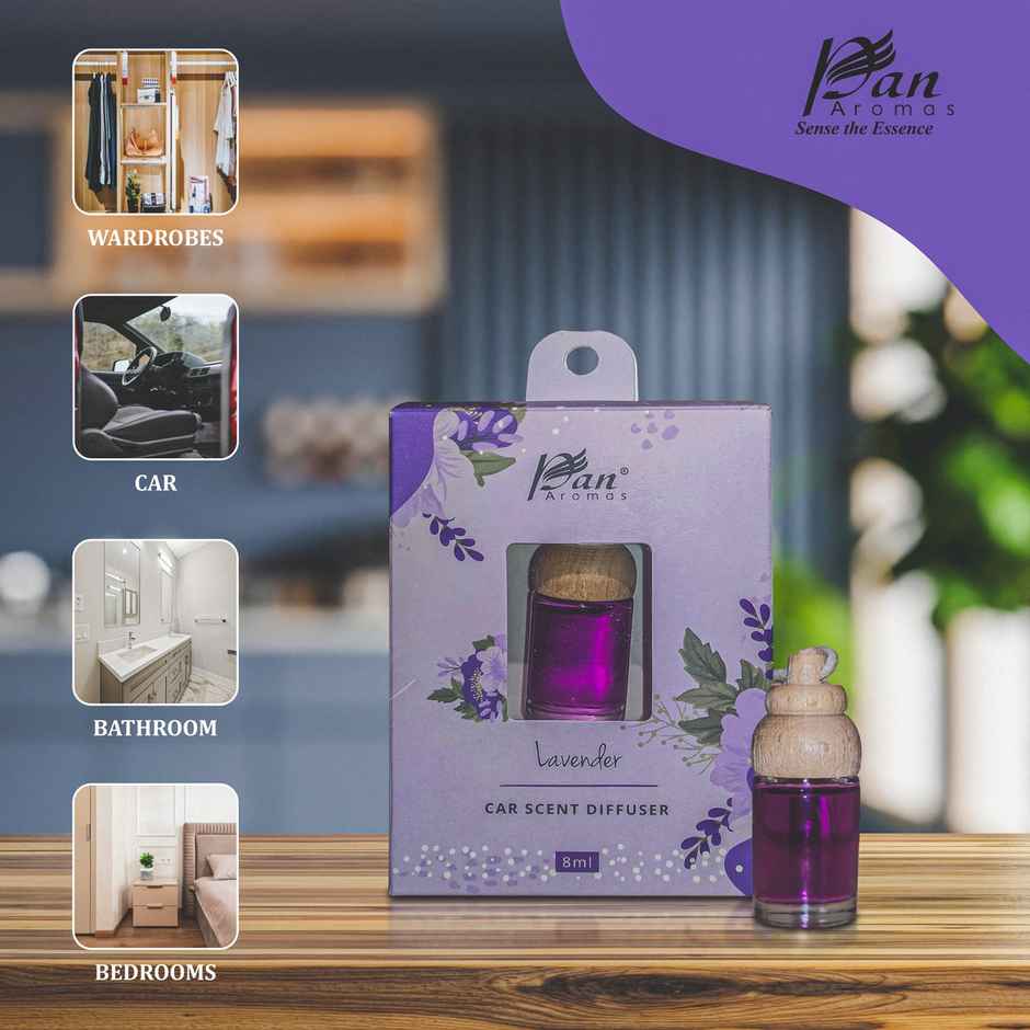 Pan Aromas Car Scent Reed Diffuser - Lavender