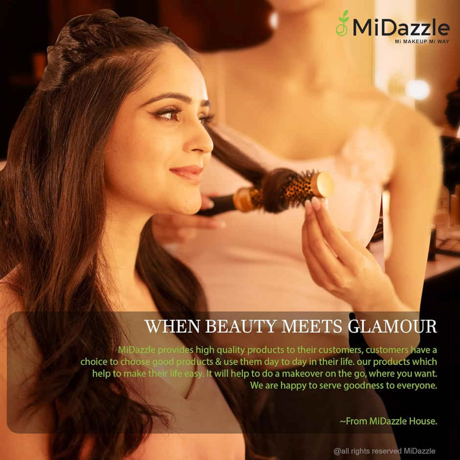 Midazzle Premium Round Wooden Handle Hair Brush M299 Mihb0037