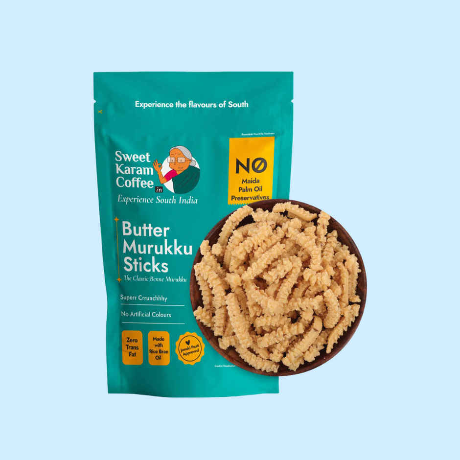 Sweet Karam Coffee Butter Murukku Crisps (Chakli) - Namkeen Snacks