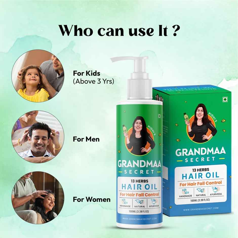 Nidhi'S Grandmaa Secret 13 Herbs Hair Oil For Hair Fall Control