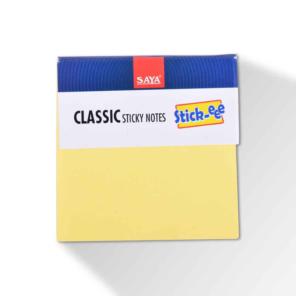 Saya Sticky Notes 3 x 3 inch | 100 Sheets Self-Adhesive Memo Notes for Office & Study