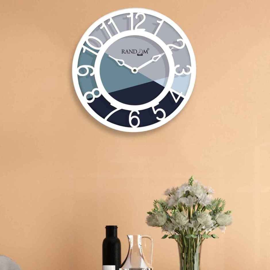 CasaCraft Pepperfry Table cum Wall Clock White Round Contemporary Modern Design for Decor Home