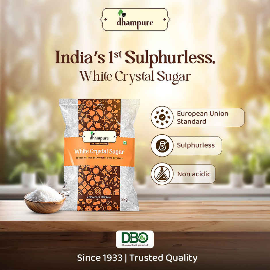 Dhampure White Crystal Sulphurless Sugar
