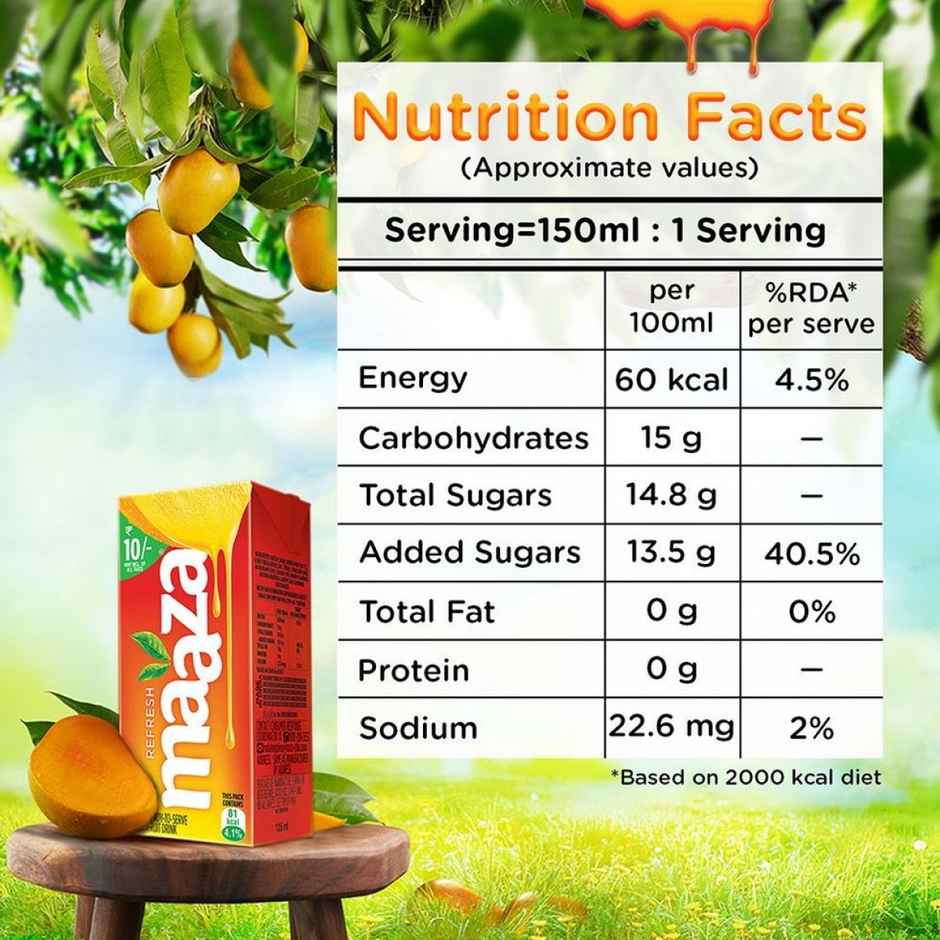 Maaza Mango Fruit Juice | Ready to Drink Beverage