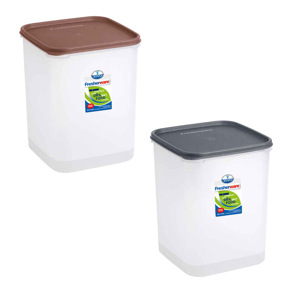 Joyo Fresherware Plastic Storage Container with Airtight Lid,Kitchen Organizers- 6 ltr-Assorted