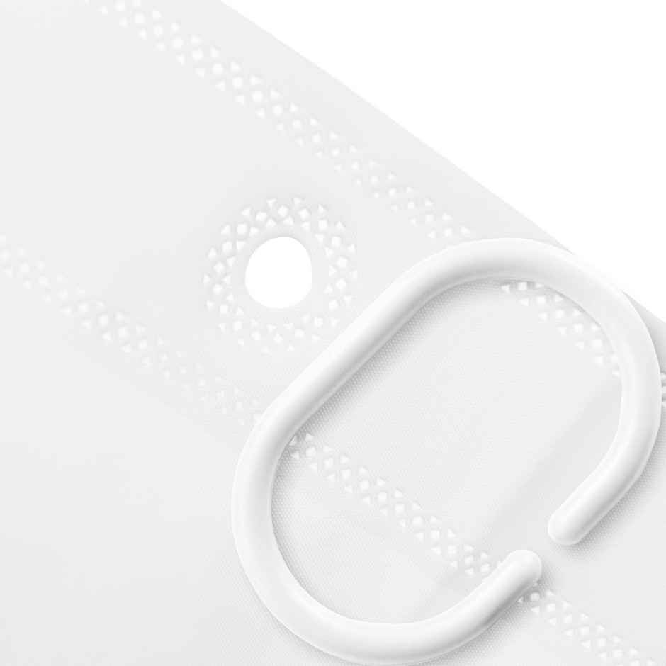 Story@Home 1 U Shower Curtains | White