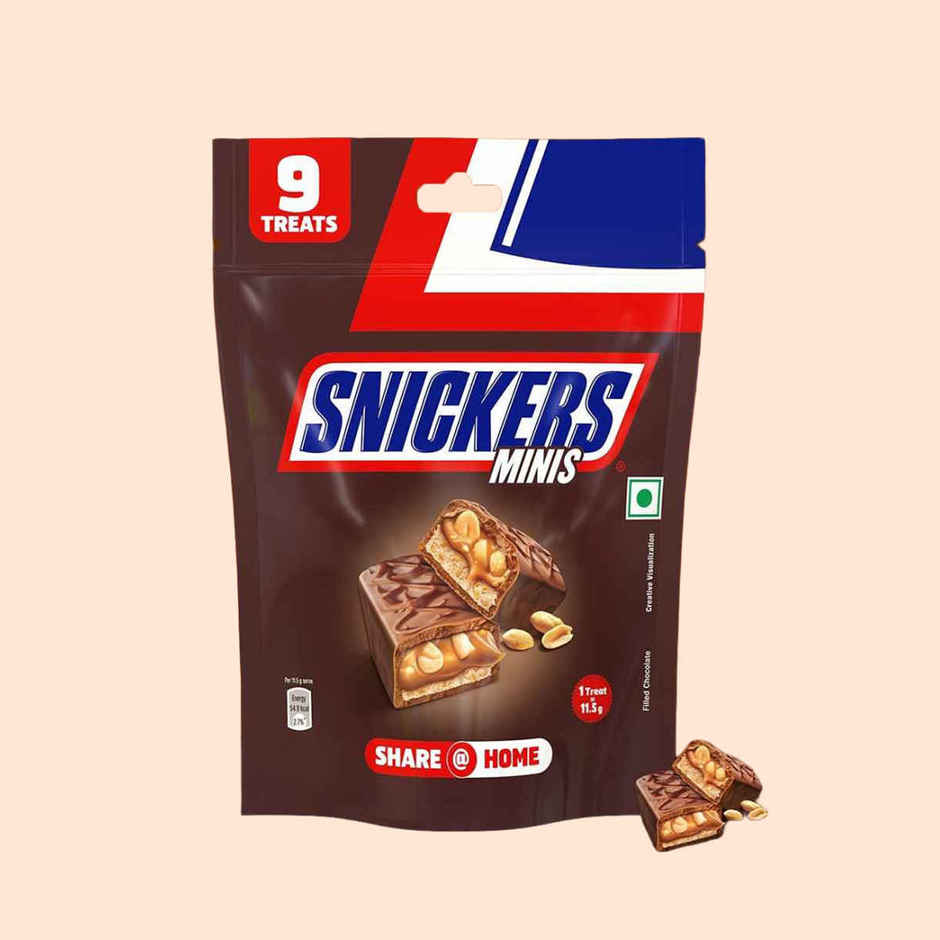 Snickers Nougat & Caramel Miniatures Filled Bar Chocolate Pack