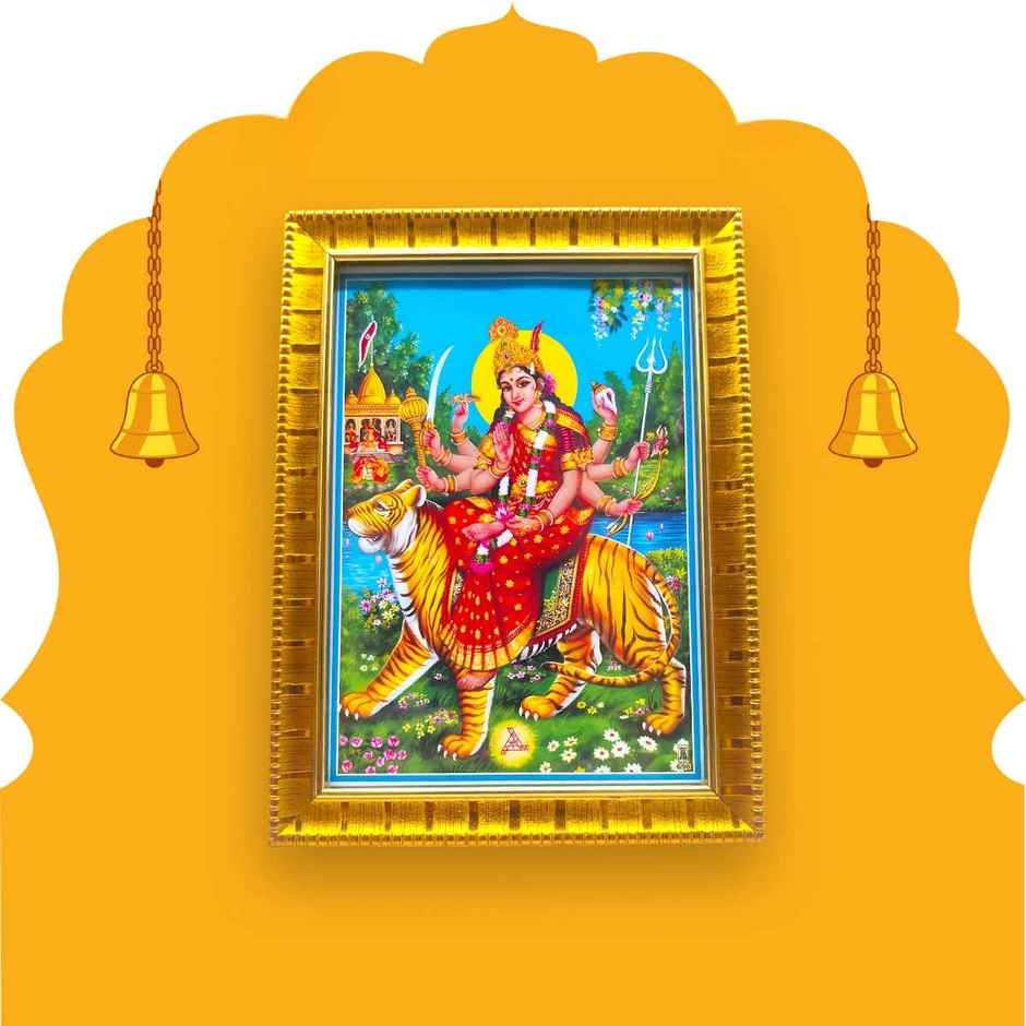 Durga Deity Photo | One Size | Multicolor | Svasti