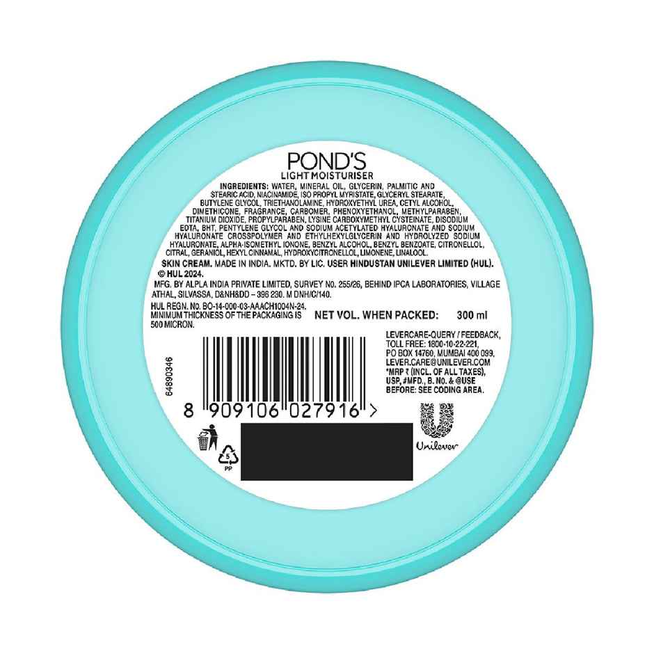 Pond's  Light Moisturiser With Cera-Hyamino For 5X Dryness Repair For Soft, Smooth Skin, 300Ml