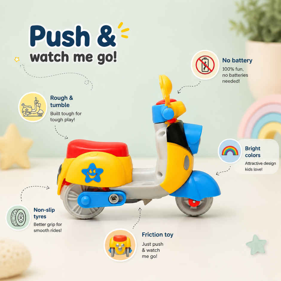 Toytales Mini Scooter | Friction Mini Vehicle |Toys For Boys | Vehicle Toys