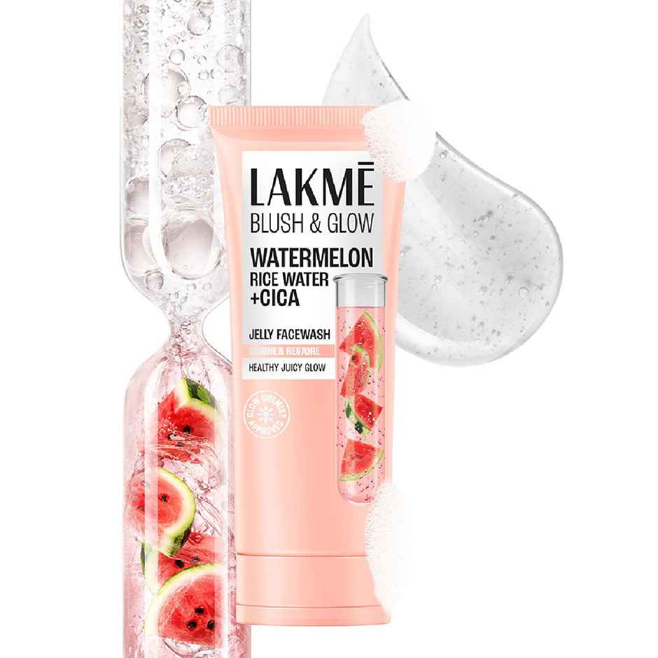 Lakme Blush & Glow Jelly Facewash | With Watermelon Rice Water | For Daily Use