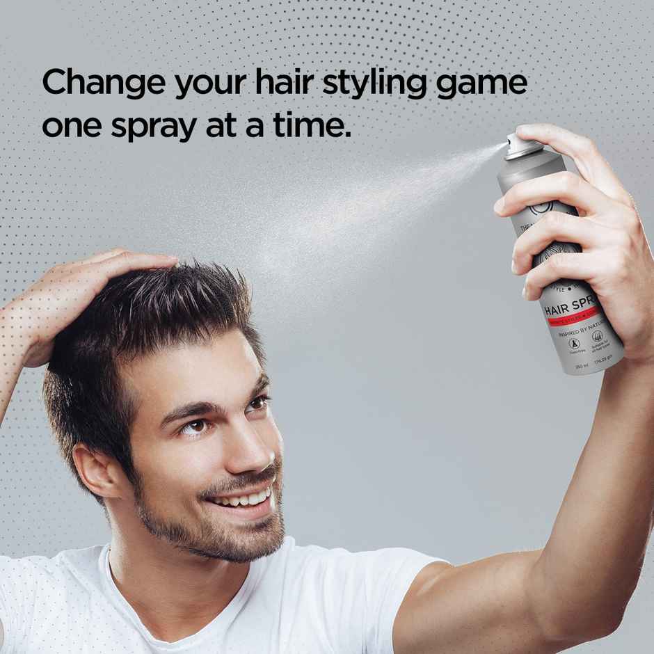The Man Company Hair Styling Spray For Men| Strong Hold, Long Lasting, Matte Look & Instant Grip | Natural Shine, Non-Stick, Ultra Hard