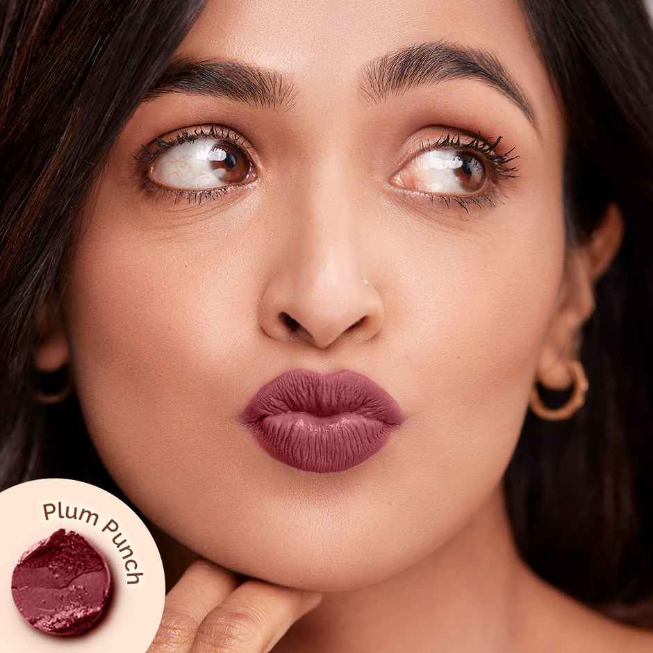 Mamaearth Moisture Matte Longstay Lipstick With Avocado Oil & Vitamin E - Plum Punch