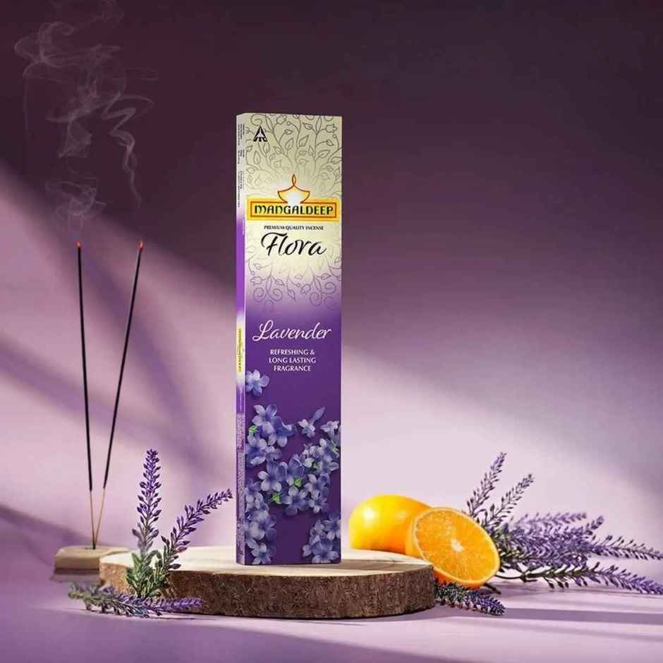 Flora Lavender Incense Sticks-Agarbatti | Refreshing And Long Lasting Fragrance | Mangaldeep